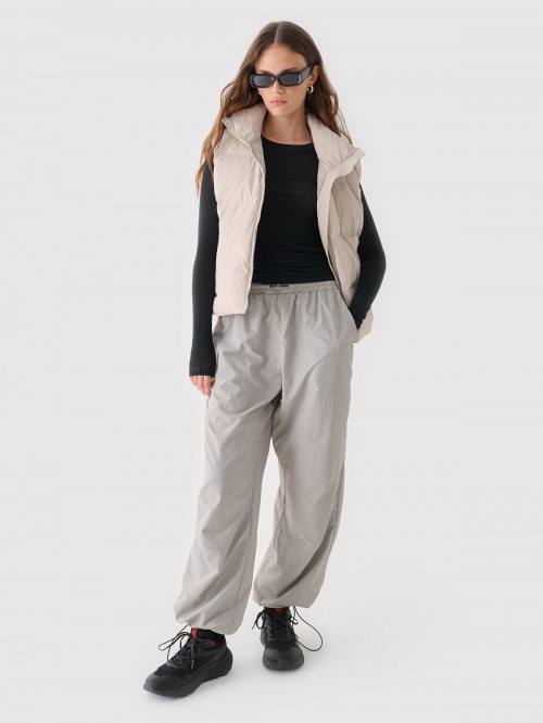 OUTHORN Women's parachute trousers warm light gray