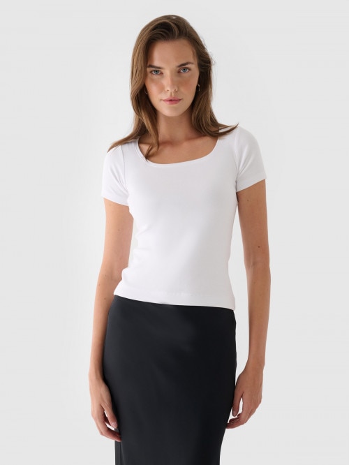 OUTHORN Women's basic tshirt white