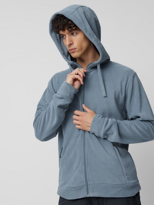 Men's zip-up fleece with hood