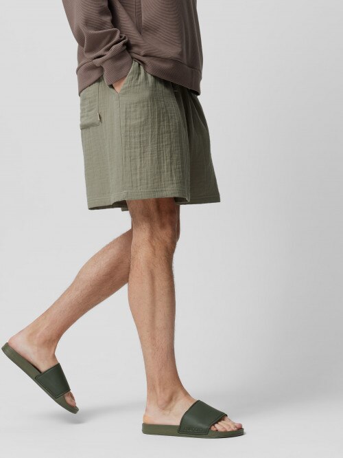 Men's cotton muslin shorts - mint