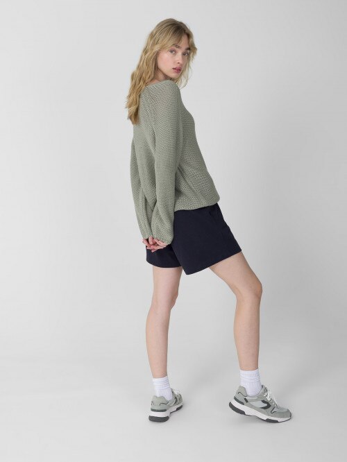 OUTHORN Women's waffle knit shorts  navy blue