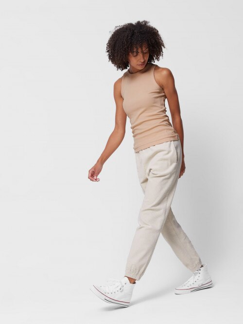 OUTHORN Women's corduroy trousers cool light gray