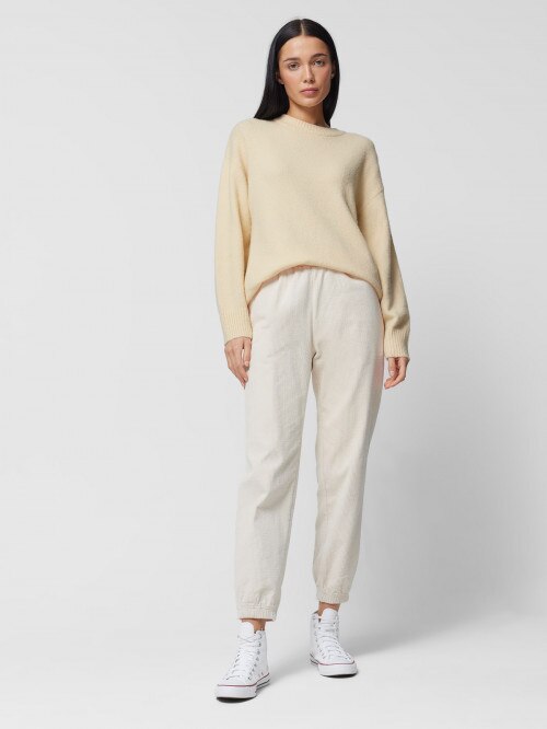 OUTHORN Women's corduroy trousers cool light gray