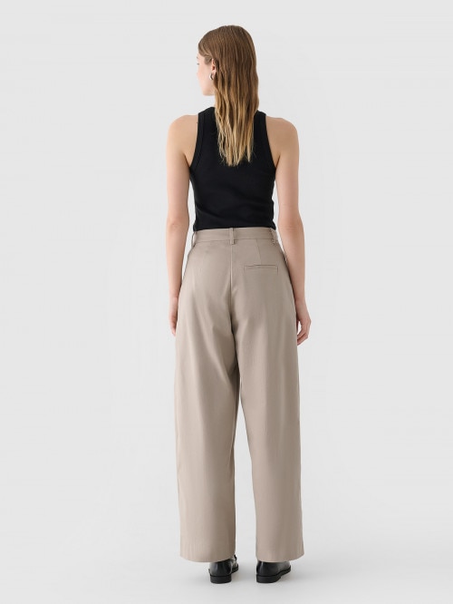 Women's casual trousers with wide legs