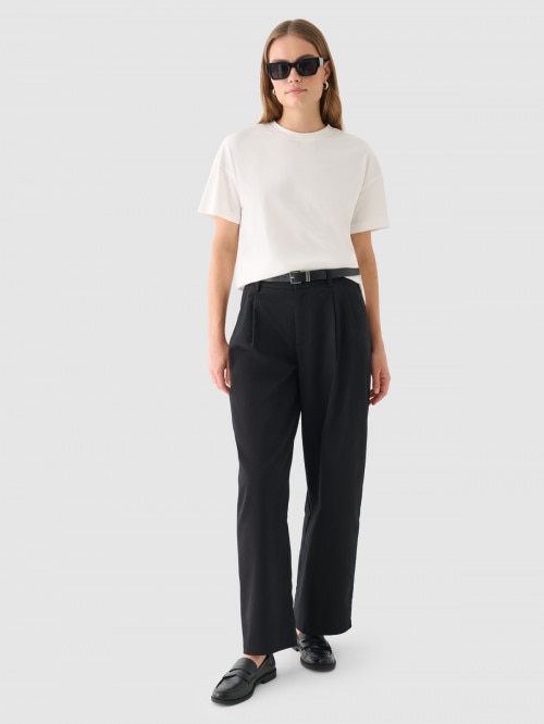 Women's casual trousers with wide legs