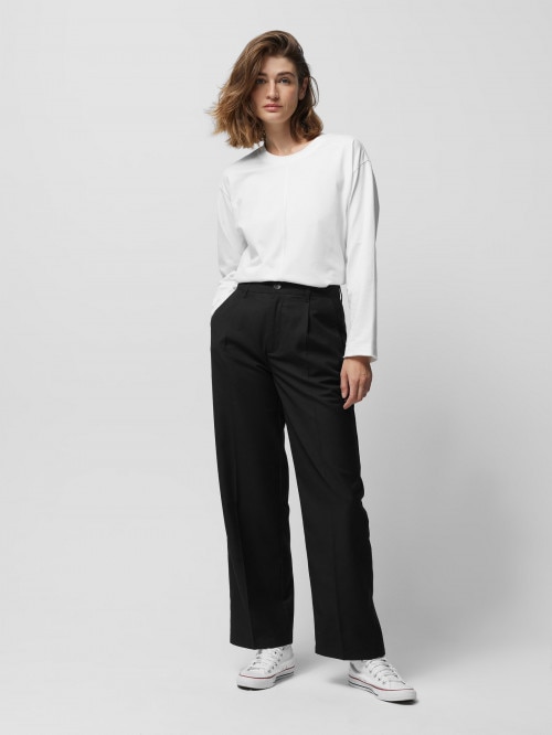 OUTHORN Women's wideleg trousers deep black