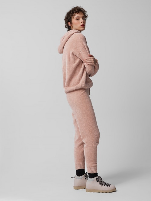 Women's knitted chenille trousers