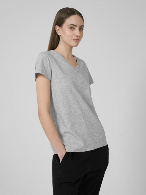 OUTHORN Women's plain Vneck Tshirt