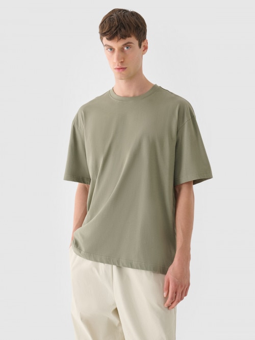 OUTHORN Men's basic oversize tshirt khaki