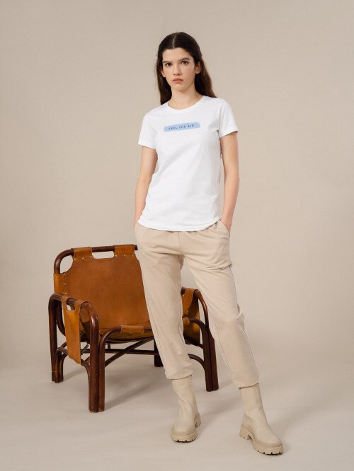 OUTHORN Women's tshirt with print white