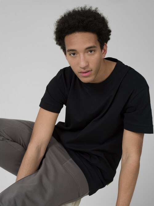 OUTHORN Men's tshirt with print deep black