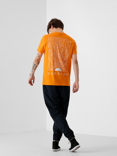 Men's tshirt with print orange
